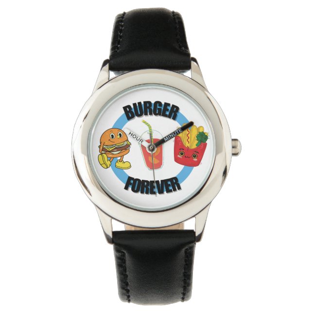 Cool Happy Cute Burger Forever Friends Fries  Watch (Front)