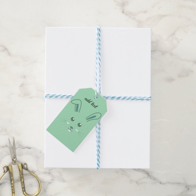 Cool Happy Easter Bunny  Gift Tags (With Twine)