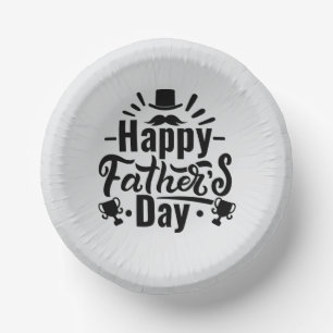 Cool Happy Father's Day word art  Paper Plate