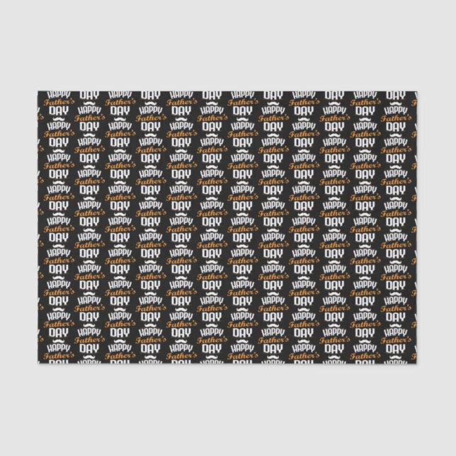 cool Happy Father's Day word art tiled  Tissue Paper (Front)