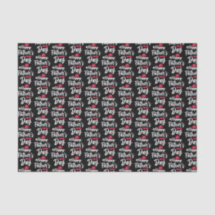 cool Happy Father's Day word art tiled  Tissue Paper