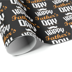 cool Happy Father's Day word art tiled Wrapping Paper