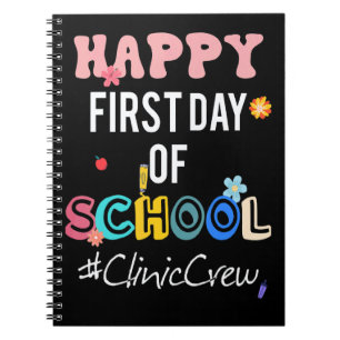 Cool Happy First Day of School Nurse Life Clinic C Notebook