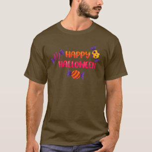 Cool Happy Halloween Candies Fall Holiday Novelty T-Shirt