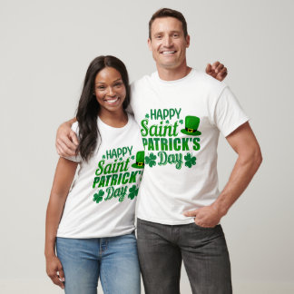 Cool Happy Saint Patrick's Day word art unisex  T-Shirt