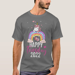 Cool Happy Twosday 2022 Unicorn, Twosday Unicorn F T-Shirt