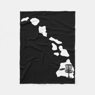 Cool Hawaii Disc Golf - Frisbees Disc Golfing Frol Fleece Blanket