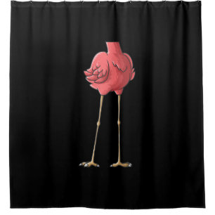Cool Headless Flamingo Halloween Lazy Shower Curtain