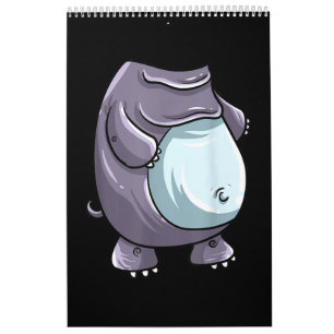 Cool Headless Hippo Halloween Costume Funny Lazy Calendar