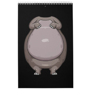 Cool Headless Hippo Halloween Costume Funny Lazy Calendar