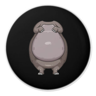 Cool Headless Hippo Halloween Costume Funny Lazy Ceramic Knob