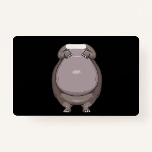 Cool Headless Hippo Halloween Costume  Funny Lazy ID Badge