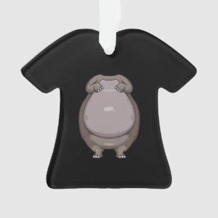 Cool Headless Hippo Halloween Costume Funny Lazy Ornament