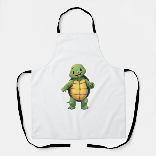 Cool Headless Turtle Halloween Costume _ Funny Laz Apron (Front)