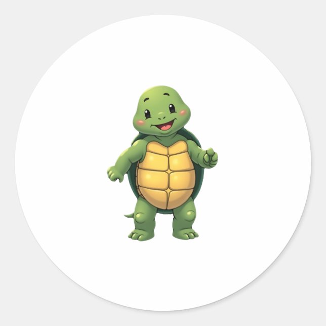 Cool Headless Turtle Halloween Costume _ Funny Laz Classic Round Sticker (Front)