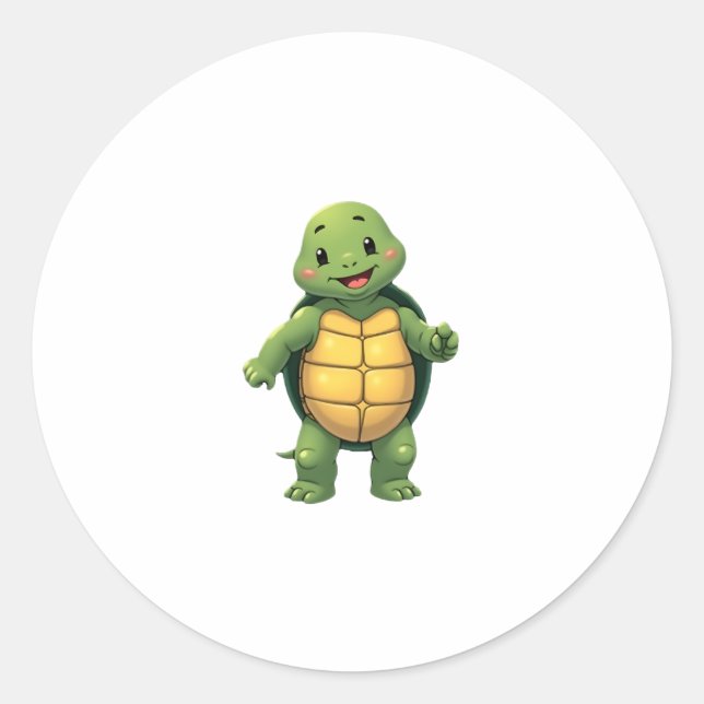 Cool Headless Turtle Halloween Costume _ Funny Laz Classic Round Sticker (Front)