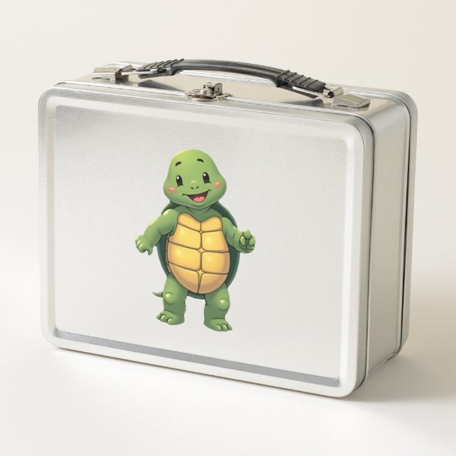 Cool Headless Turtle Halloween Costume _ Funny Laz Metal Lunch Box (Front)
