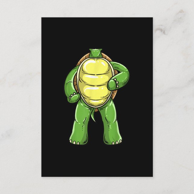 Cool Headless Turtle Halloween Costume  Funny Lazy Enclosure Card (Front)
