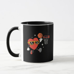 Cool Heart Basketball Dunk Sports Lover Mug