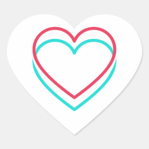 Cool heart colours heart sticker