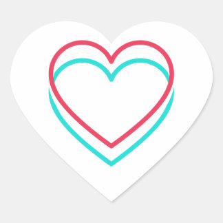 Cool heart colours sticker