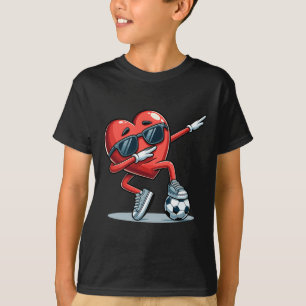 Cool Heart Soccer Player Fun Sports Graphic T-Shirt