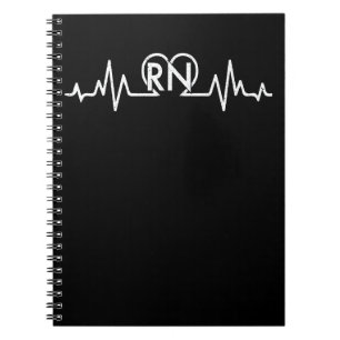 Cool Heartbeat Registered Nurse Rn Nursing Notebook
