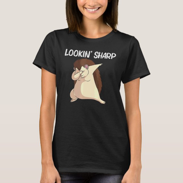 Cool Hedgehog For Men Women Spiny Quills Garden An T-Shirt (Front)