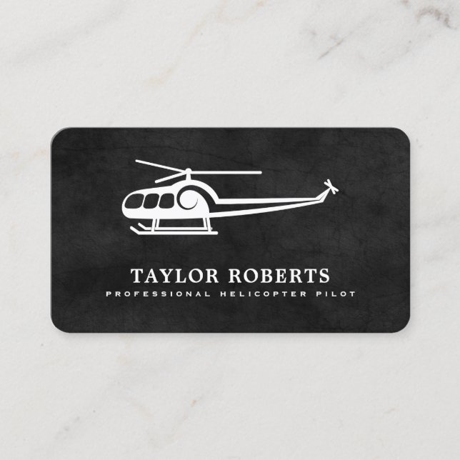 Cool Helicopter Pilot Trainer Flight Instructor Business Card (Front)