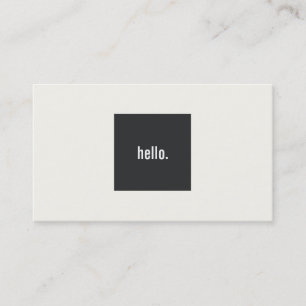 Cool Hello Greeting Social Networking Business Card