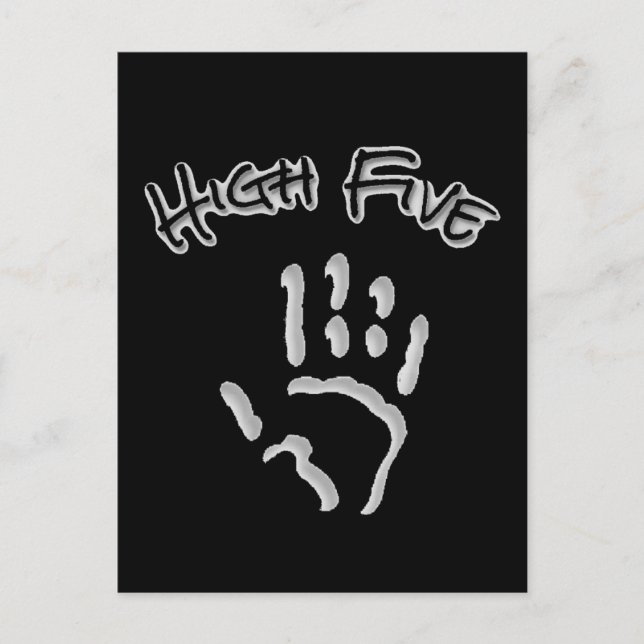 Cool High Five Hand Postcard (Front)