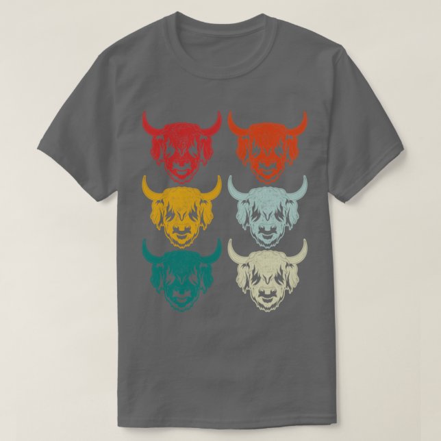 Cool Highland Cow T-Shirt (Design Front)