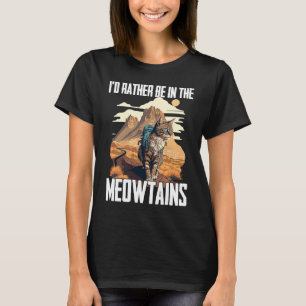 Cool Hiking Cats For Men Women Kids Hiker Mountain T-Shirt