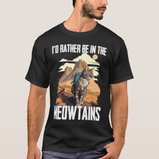 Cool Hiking Cats For Men Women Kids Hiker Mountain T-Shirt