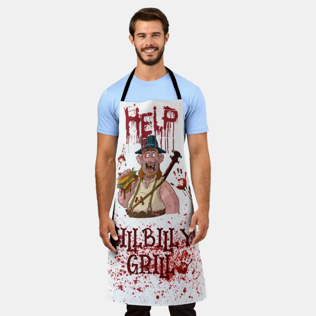 Cool HillBilly Grill Halloween Denmark Apron! Apron (Worn)