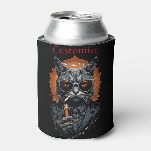 Cool Hip Cat Thunder_Cove Can Cooler (Can Front)