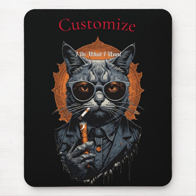 Cool Hip Cat Thunder_Cove Mouse Mat (Front)