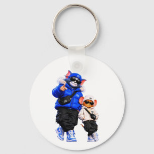 Cool Hip Hop Animal Vinyl Sticker   Urban Streetwe Key Ring
