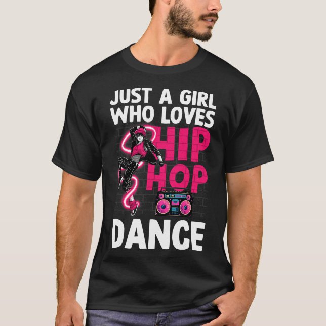 Cool Hip Hop Art For Women Teen Girls Hiphop Danci T-Shirt (Front)