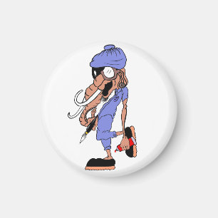 Cool hip hop artist cartoo magnet