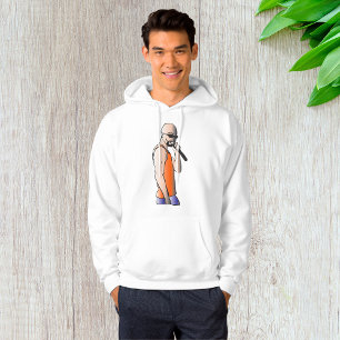Cool Hip Hop Bald Guy Singer with Microphone Hoodie
