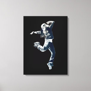Cool hip hop dancer art canvas print