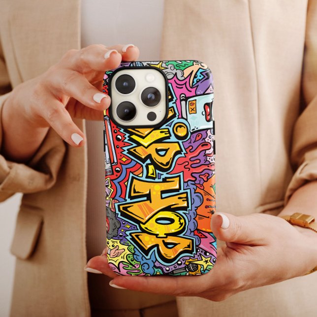 Cool Hip Hop Graffiti | iPhone 14 Case-Mate Case-Mate iPhone Case (Creator Uploaded)