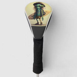Cool Hippie Surfer Alien  Hoodie Golf Head Cover