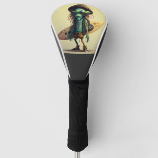 Cool Hippie Surfer Alien  Hoodie Golf Head Cover