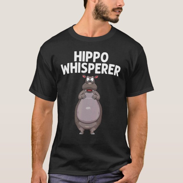 Cool Hippo For Men Women Hippopotamus Zoo Safari H T-Shirt (Front)