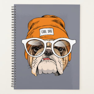 Cool Hipster Bulldog Planner