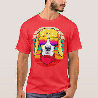 Cool Hipster Dog Retro Style  T-Shirt