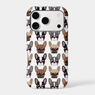 Cool Hipster French Bulldog Patterned Phone Case