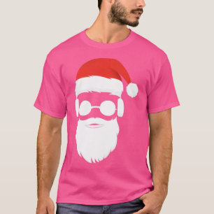 Cool Hipster Santa Claus Beard Sunglasses Headphon T-Shirt